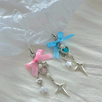 Thumbnail for Chic 2pcs Bowknot Heart Star Keychain Phone Strap Set - ArtGalleryZen