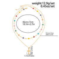 Thumbnail for Chic 2pcs Cross Pendant Colorful Star Chain Necklace Set - ArtGalleryZen