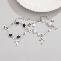Thumbnail for Chic 2pcs Star Lollipop Charm Agate Crystal Chain Matching Bracelet Set - ArtGalleryZen
