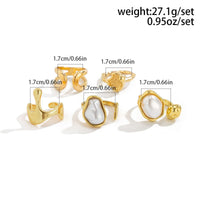 Thumbnail for Chic 5pcs Irregualr Pearl Inlaid Waterdrop Ring Set - ArtGalleryZen