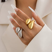 Thumbnail for Chic Abstract Chunky Waterdrop Ring - ArtGalleryZen