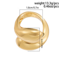 Thumbnail for Chic Abstract Chunky Waterdrop Ring - ArtGalleryZen