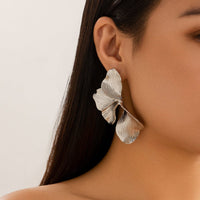 Thumbnail for Chic Abstract Pleated Flower Petal Pattern Earrings - ArtGalleryZen