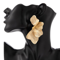 Thumbnail for Chic Abstract Pleated Flower Petal Pattern Earrings - ArtGalleryZen