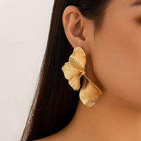 Thumbnail for Chic Abstract Pleated Flower Petal Pattern Earrings - ArtGalleryZen