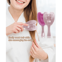 Thumbnail for Chic Angel Wing Hair Brush Comb - ArtGalleryZen