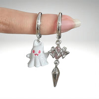 Thumbnail for Chic Black and White Little Ghost Earrings - ArtGalleryZen