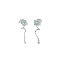 Thumbnail for Chic Blue Iceberg Natural Stone Inlaid Asymmetric Earrings - ArtGalleryZen