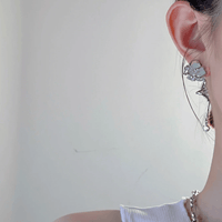 Thumbnail for Chic Blue Iceberg Natural Stone Inlaid Asymmetric Earrings - ArtGalleryZen