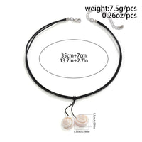 Thumbnail for Chic Boho Shell Pendant Wax Cord String Necklace - ArtGalleryZen