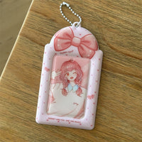 Thumbnail for Chic Bowknot Puppy Cake Kpop Keychain Photocard Holder - ArtGalleryZen