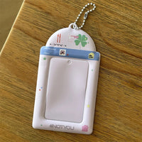 Thumbnail for Chic Bowknot Puppy Cake Kpop Keychain Photocard Holder - ArtGalleryZen
