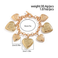 Thumbnail for Chic Chunky Flower Relief Heart Tassel Necklace Bracelet - ArtGalleryZen
