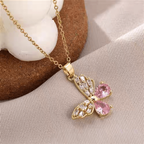 Chic Colorful Butterfly Pendant Necklace - ArtGalleryZen