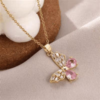 Thumbnail for Chic Colorful Butterfly Pendant Necklace - ArtGalleryZen