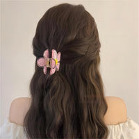 Thumbnail for Chic Colorful Hand-drawn Painting Flower Hair Claw Clip - ArtGalleryZen