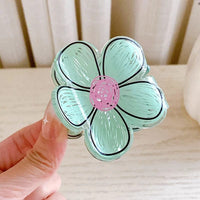 Thumbnail for Chic Colorful Hand-drawn Painting Flower Hair Claw Clip - ArtGalleryZen