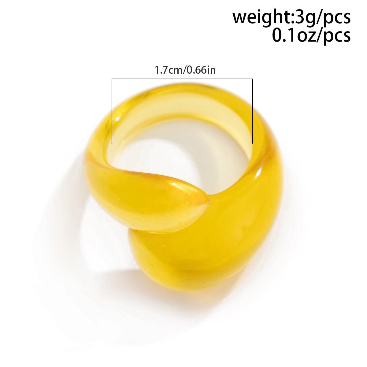 Chic Colorful Waterdrop Resin Ring - ArtGalleryZen