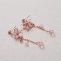 Thumbnail for Chic Crystal Cherry Blossom Dangle Earrings - ArtGalleryZen