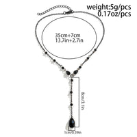 Thumbnail for Chic Crystal Pendant Y Necklace - ArtGalleryZen