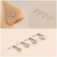 Thumbnail for Chic Cubic Zirconia Titanium Nose Piercing Nose Stud - ArtGalleryZen