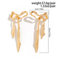 Thumbnail for Chic Curved Ribbon Bowknot Stud Earrings - ArtGalleryZen