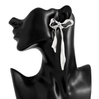 Thumbnail for Chic Curved Ribbon Bowknot Stud Earrings - ArtGalleryZen
