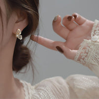 Thumbnail for Chic CZ Inlaid Butterfly Pearl Earrings - ArtGalleryZen