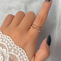 Thumbnail for Chic CZ Inlaid Duo Butterfly Ring - ArtGalleryZen