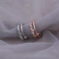 Thumbnail for Chic CZ Inlaid Duo Butterfly Ring - ArtGalleryZen