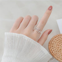 Thumbnail for Chic CZ Inlaid Olive Branch Ring - ArtGalleryZen