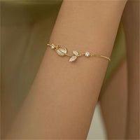 Thumbnail for Chic CZ Inlaid Opal Tulip Bracelet - ArtGalleryZen