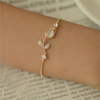 Thumbnail for Chic CZ Inlaid Opal Tulip Bracelet - ArtGalleryZen