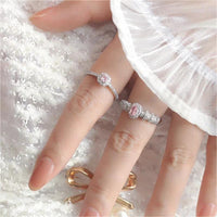 Thumbnail for Chic CZ Inlaid Stackable Pink Crystal Ring - ArtGalleryZen