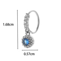 Thumbnail for Chic CZ Inlaid Titanium Steel Flower Heart Nose Piercing Nose Stud Nose Hoop - ArtGalleryZen