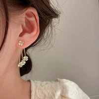 Thumbnail for Chic CZ Inlaid Transformable Floral Dangle Stud Earrings - ArtGalleryZen