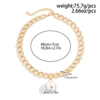 Thumbnail for Chic Dangling Pearl Curb Chain Necklace - ArtGalleryZen