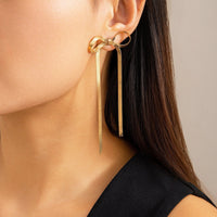 Thumbnail for Chic Dangling Ribbon Earrings - ArtGalleryZen