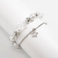 Thumbnail for Chic Elegant Layered Star Tassel Pearl Chain Bracelet - ArtGalleryZen