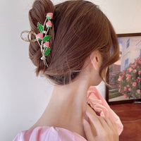 Thumbnail for Chic Enamel Strawberry Hair Claw Clip - ArtGalleryZen