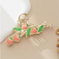 Thumbnail for Chic Enamel Strawberry Hair Claw Clip - ArtGalleryZen