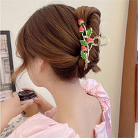Thumbnail for Chic Enamel Strawberry Hair Claw Clip - ArtGalleryZen