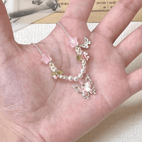 Thumbnail for Chic Floral Butterfly Necklace - ArtGalleryZen