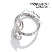 Thumbnail for Chic Geometric Duo Spiral Ring - ArtGalleryZen