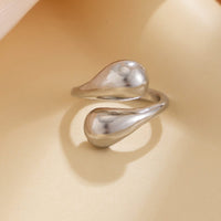 Thumbnail for Chic Gold Silver Plated Abstract Waterdrop Ring - ArtGalleryZen