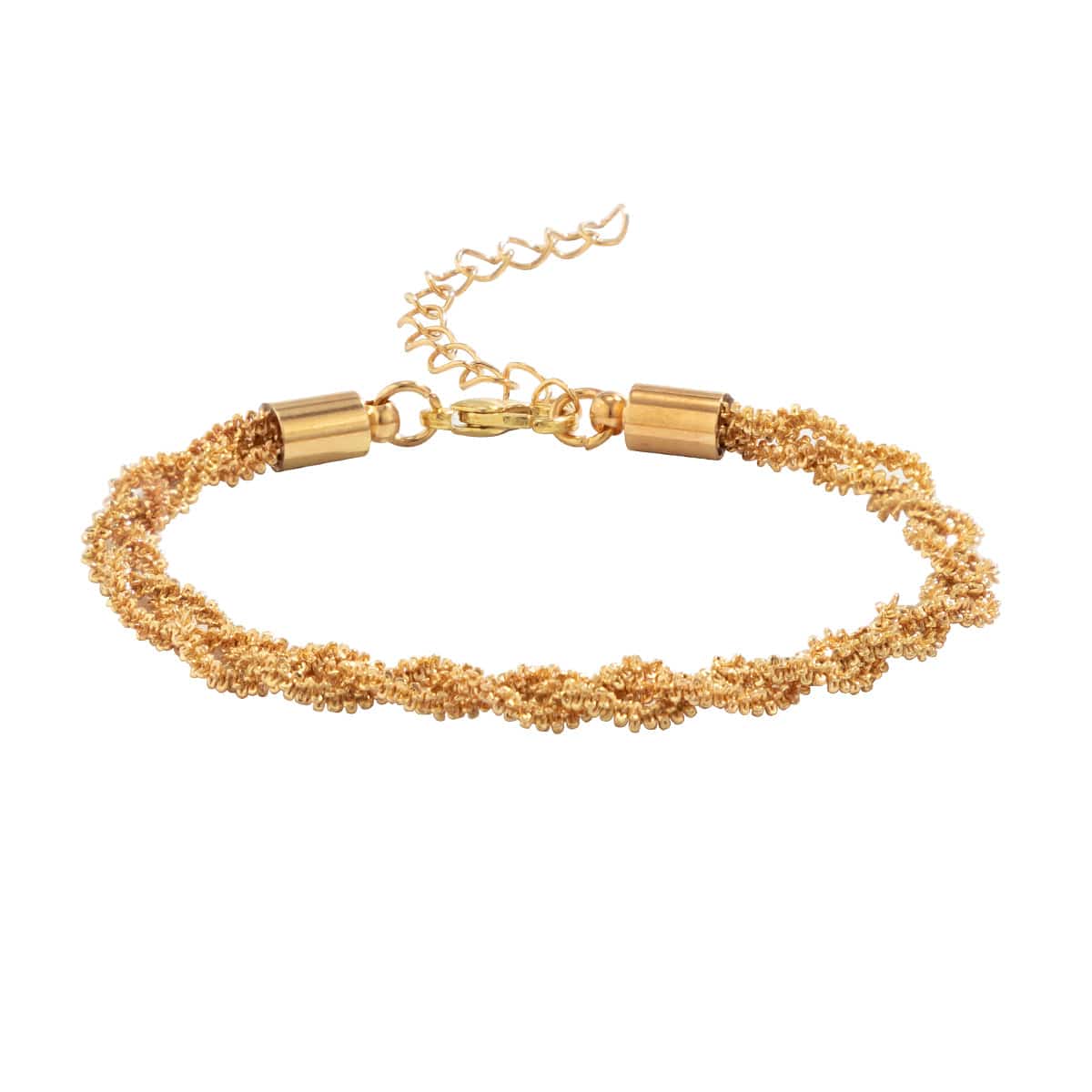 Chic Gold Silver Plated Braided Chain Bracelet - ArtGalleryZen