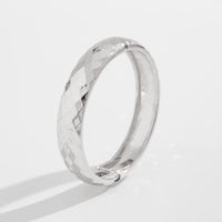 Thumbnail for Chic Gold Silver Plated Cut Surface Bangle Bracelet - ArtGalleryZen