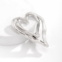 Thumbnail for Chic Gold Silver Plated Double-Layered Hollow Heart Open Ring - ArtGalleryZen