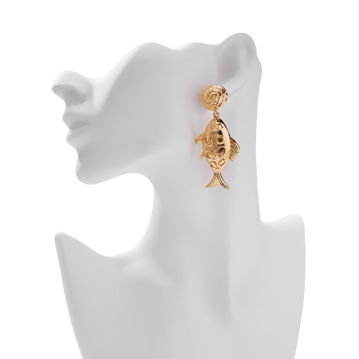 Chic Gold Silver Plated Goldfish Dangle Earrings - ArtGalleryZen