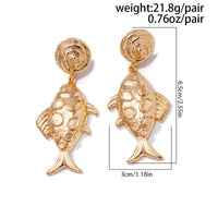 Thumbnail for Chic Gold Silver Plated Goldfish Dangle Earrings - ArtGalleryZen